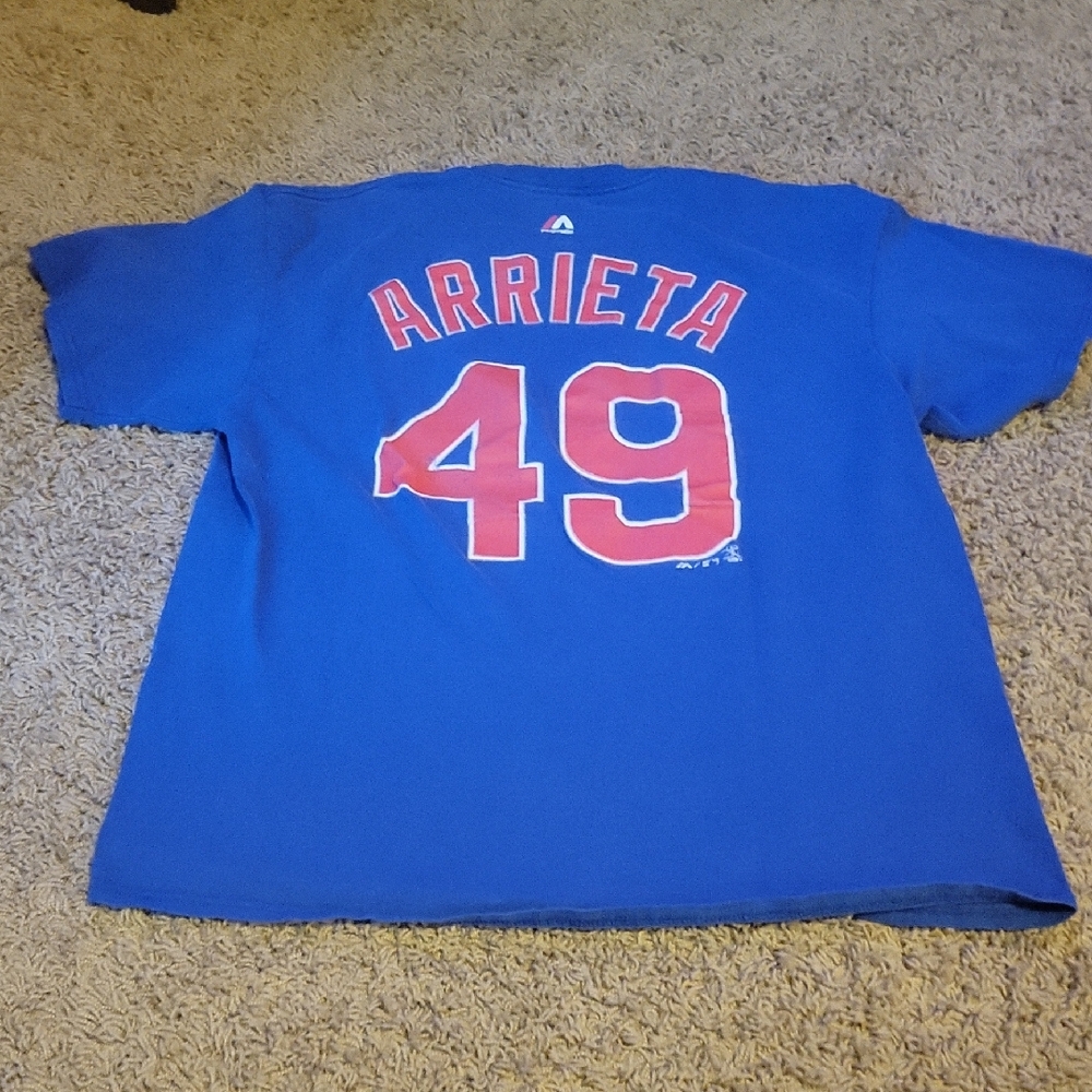 Cubs Jake Arrieta Large Tshirt #49